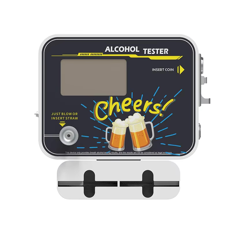 AT329 Wall-mounted Alcohol Tester with Nayax Card & Coin Payment, 7-inch Touch Screen for Ads Display